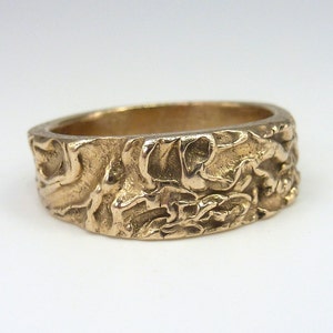 Gold Bronze Savoy Cigar Band Ring