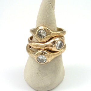 Pompeii Ring, Bronze Organic Gemstone Ring