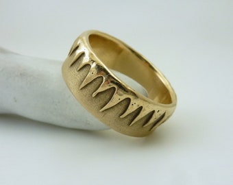 Unique Bronze Ring, MELT DOWN,  Bronze on Bronze Ring, Womens/Mens Modern Bronze Ring, Mens Jewelry