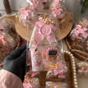 Personalized Islamic Favor Set, Pearl Tasbih, Zikirmatik, Mini Quran, Scent Bottle