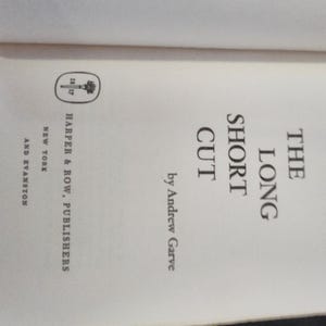 The Long Short Cut by Andrew Grave (1968, Harper & Row)