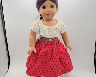 American Girl 1997 Josefina Montoya 18" Doll w/ Meet Outfit & Factory Braids