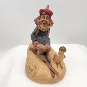 Tom Clark Walt Gnome SKIBO Skiing Gnome Figurine 1987 Signed & Numbered #22