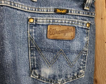 Wrangler George Strait Kollektion Herren Blau Acid Wash Jeans mit geradem Bein