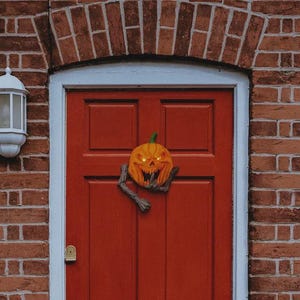 Halloween pompoen deurklopper (afdrukken op aanvraag mogelijk, neem contact met mij op :))