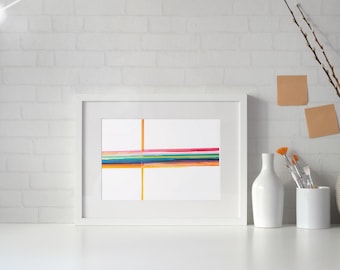 Rainbow minimalist art print DIGITAL DOWNLOAD