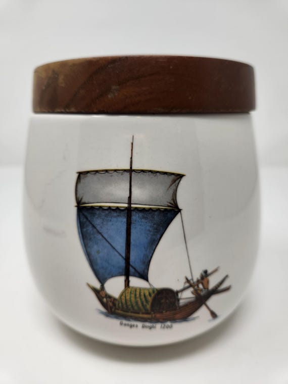 vintage ceramic tobacco jar Antique Glazed with Embossed Lid  Industrial Artifacts Vintage Whitecross Porcelain Tobacco Jar