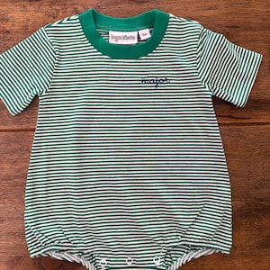 Personalized Striped Cotton BUBBLE – Custom Name Baby Outfit