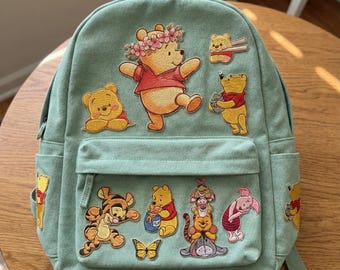 Winnie the Pooh Embroidered Patches, Embroidered Cartoon Patches Applique, Castle, Sew-On Iron-On Patches for Jackets, Backpacks & Jeans