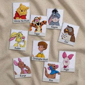 Pooh & Friends Patch - Jacket, Backpack, Hat, tigger, eeyore, piglet Disneyland Disney Parks Resorts Iron On Embroidered Patch Applique