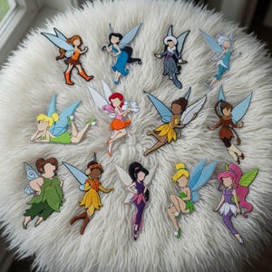 Disney Fairies Tinker Bell Patch Set Embroidered Iron On Sew On Applique Fairy Wings Pixie Dust Fantasy Jacket Backpack Gift For Her