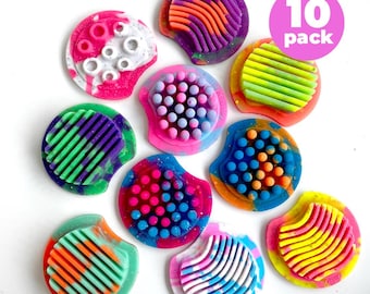 10er-Pack Silikon Fidgets - Made to order - Handgemacht - Im Dunkeln leuchtend - Wählen Sie Ihre Farben - Bündel - Sensorisches Spielzeug