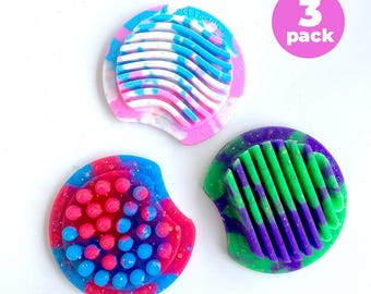3er Pack Silikon Fidgets - Made to order - Handgemacht - Im Dunkeln leuchtend - Wählen Sie Ihre Farben - Bündel - Sensorisches Spielzeug