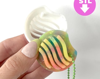 Fidget Silikonform zum 3D Drucken - STL File Download - Design: Gewellt Schlüsselanhänger