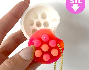 Fidget Silikonform zum Gießen - STL File Download - 3D Druck - Design: Drops Schlüsselanhänger