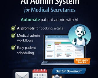 Sistema de administración con IA para clínicas / Kit de herramientas para secretarias médicas, reserva de citas para pacientes, guiones para la gestión de llamadas y plantillas de flujo de trabajo para el sector sanitario.