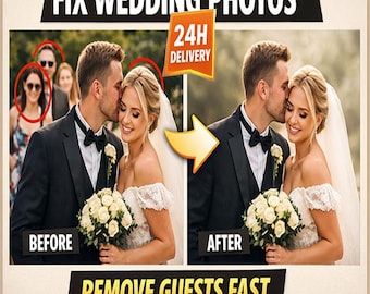 Reparar fotos de boda / Eliminar personas en la boda / Limpiar fotos de boda / Editar fotos de boda / Eliminar fondo rápidamente