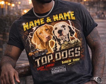 Camiseta personalizada para perros, camiseta para mascotas personalizada, camiseta con retrato de mascota, regalo divertido para perros, camiseta para perros estilo rap, camiseta estilo rap de los 90