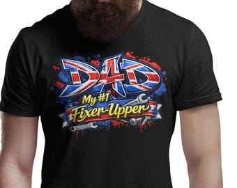 Camiseta con la bandera británica para papá / Regalo del Día del Padre (Reino Unido) / Camiseta con la bandera británica / Regalo para él, marido o padre