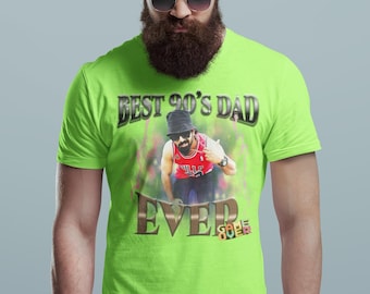 Custom Best Dad Ever Photo Shirt, Personalized Fathers Day Dad Gift – First Time Dad Photo Gift, 90's Customisable Bootleg Shirt.