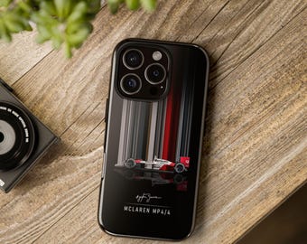 Coque Ayrton Senna JPS Lotus F1 Pour IPhone 16, 15, 14, 13, 12, 11 Pro Max – Cadeau Idéal Pour Papa