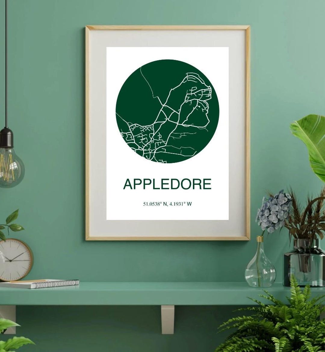 Appledore, Devon | Local Map Print | Custom Town, Village or Location ...