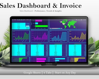 Dashboard delle vendite, Tracker fatture, Fogli Google, Piccole imprese