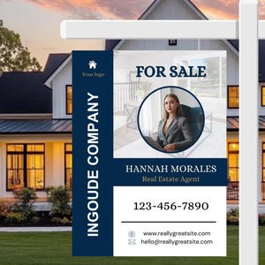 Editable Real Estate Yard Sign Template For Sale Sign Property Sign  Modern For Sale Sign  Real Estate Sold Sign Canva For Sale Sign Rider