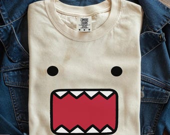 Cute Domo Kun Anime Manga Shirt, Vintage Domo Japanese Monster Tee, Funny Character T-Shirt, Y2K Nostalgia