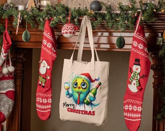 Zabawna torba świąteczna z pijanym ptakiem