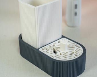 Anti-Mold-Halter für elektrische Zahnbürste mit Wasserauffangschale | Bad Organizer | Zahnputz & Zahnpasta Ständer