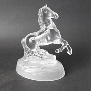 Vintage Cristal D'Arques France Lead Crystal Glass Horse Figurine Statue Paperweight
