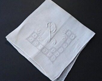 Handkerchief Hanky Hankie Vintage Hanky Antique Handkerchief Monogram P