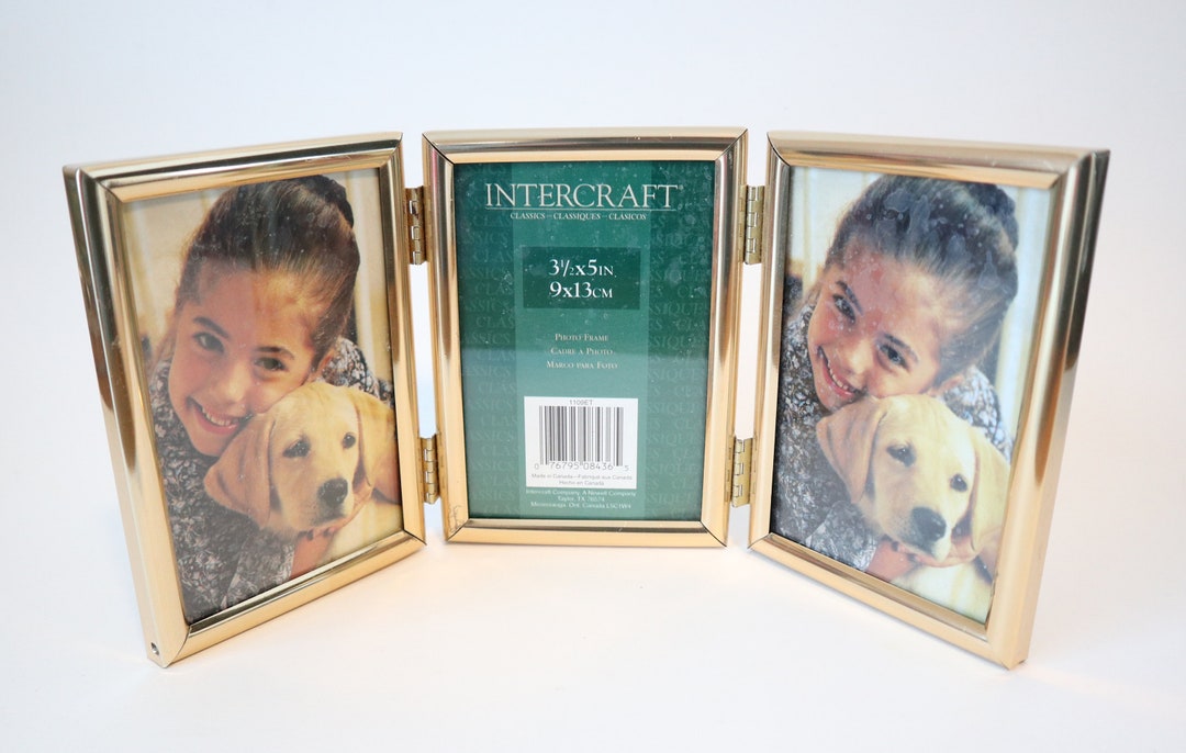 Folding Picture Frame Gold Tone Vintage Photo Frames Hinged Lot D - Etsy