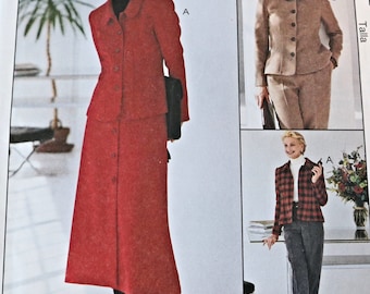 McCall's 9522 Sewing Pattern Misses' Lined Jacket Skirt Pants Size 18 20 22 Uncut