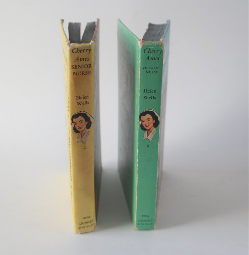 2 Vintage Cherry Ames Books Hardcover Veteran's & Senior Etsy