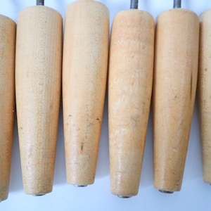 6 Vintage Furniture legs Hard Plastic Tapered Mid Century  Lot G