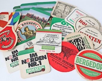 Posavasos vintage de cerveza de Alemania (colección instantánea, lote B)