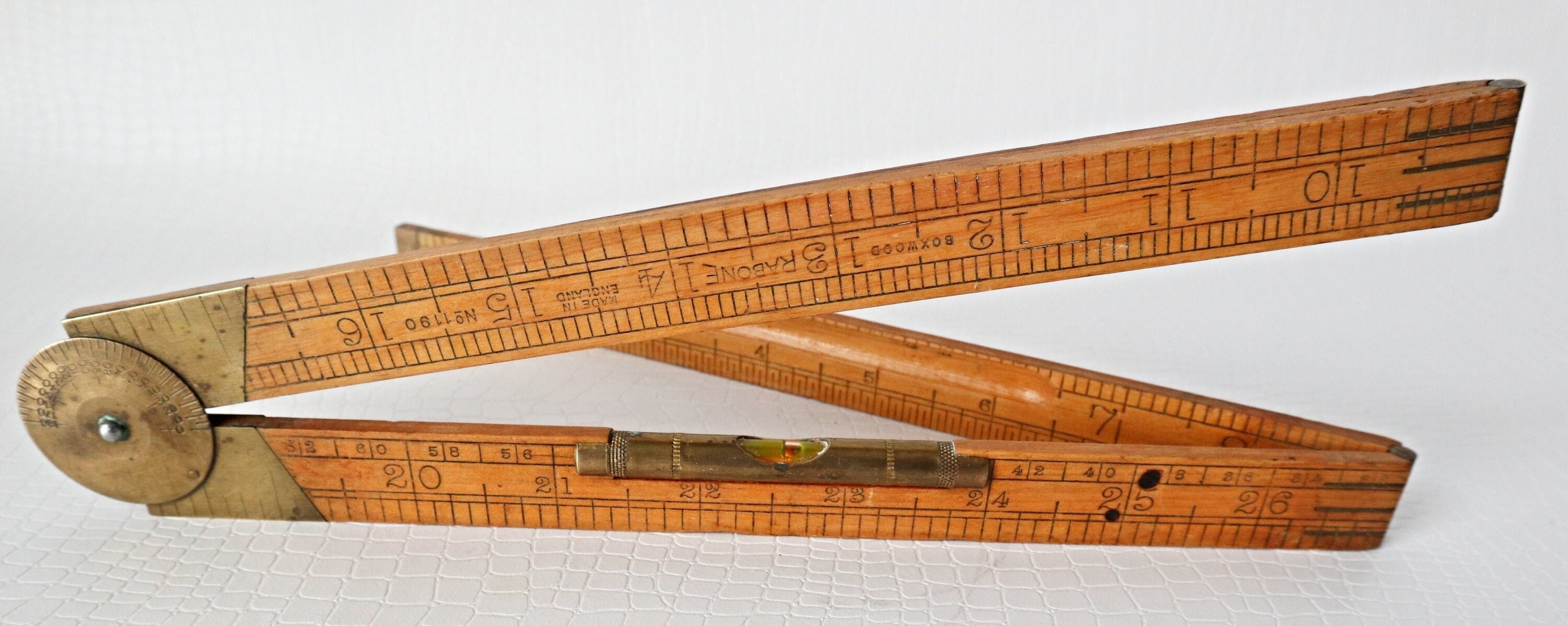 Vintage Folding Boxwood Ruler