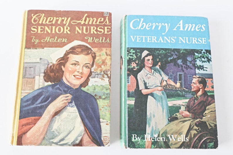 2 Vintage Cherry Ames Books Hardcover Veteran's & Senior Etsy
