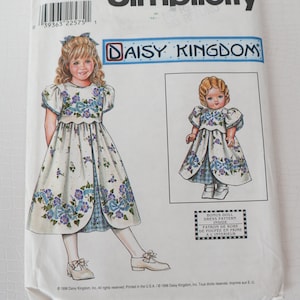 Simplicity 8554 Sewing Pattern Girls Party Dress & Matching Doll Dress Size 3 4 5 6 Uncut