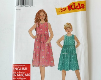 Vintage Sewing Pattern Simplicity 9268 Girl’s Summer Dress Uncut Size: A 3 4 5 6 7 8 10 12