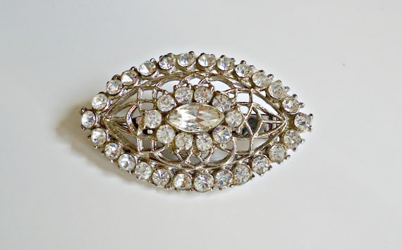 Vintage Brooch Rhinestones Pin Mid Century 1950's - Etsy