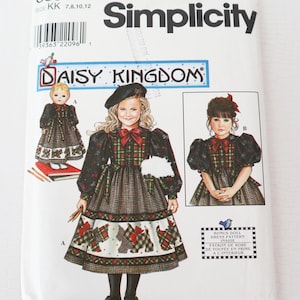 Simplicity 8358 Sewing Pattern Girls Party Dress & Matching Doll Dress Size 7 8 1- 12 Uncut