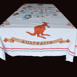 Nappe Australie vintage Nappe Nappe Carte Koala Kangourou Australien