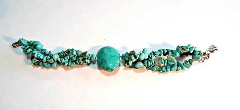 Vintage Turquoise Bracelet Chunky | Etsy