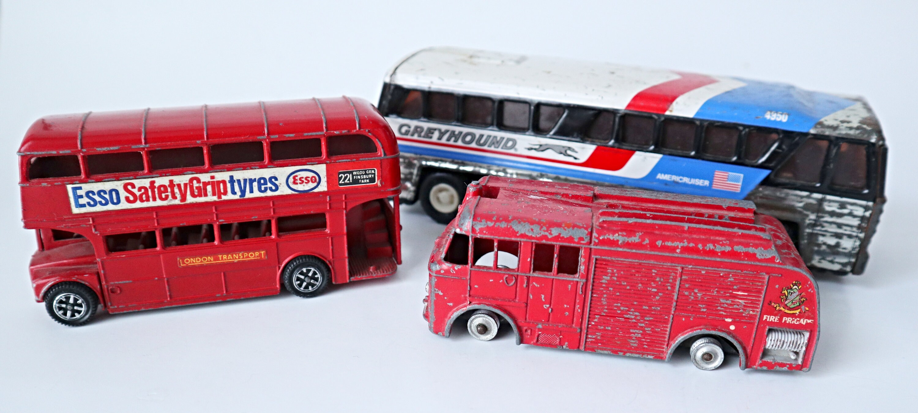 RARE Original Vintage Dinky toys diecast metal double decker porte bus