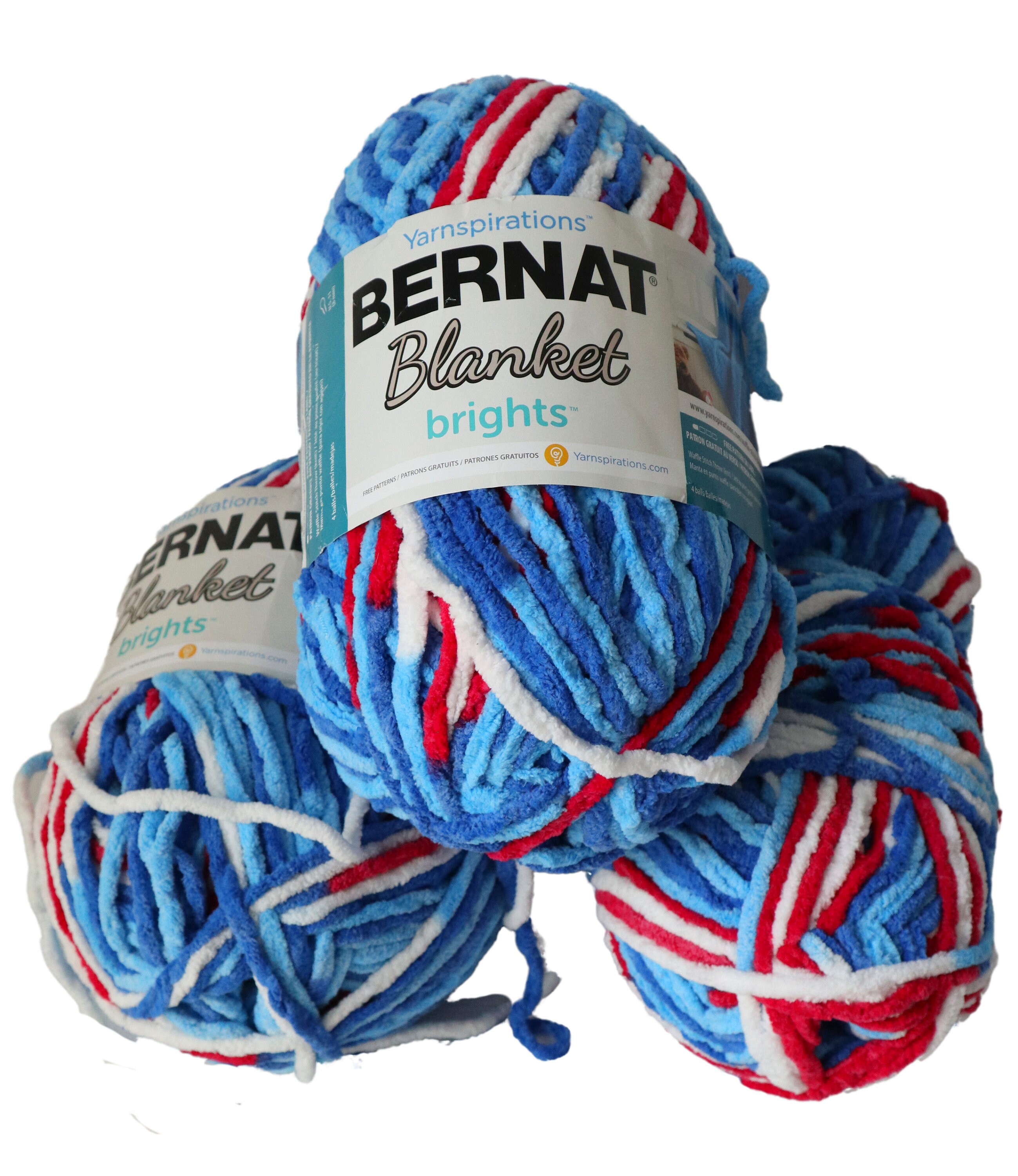 ROYAL BLUE 12006 Bernat Blanket Yarn 10.5 Oz Skein Super Bulky Wt. 6 Easy  Care Blanket Winter Hat and Scarf Dcoyshouseofyarn 