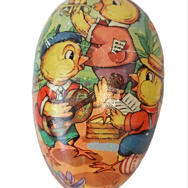 Vintage Large Easter Egg Paper Mache Western Germany