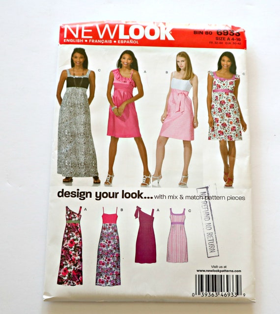 New Look New Look Pattern 6526 Misses' Dress with Bodice Variations